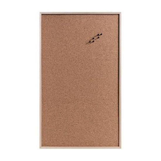 Tableau En Liège Zeller Present 11115 - 20 X 60 Cm - Avec Cadre Bois Naturel Et 6 épingles