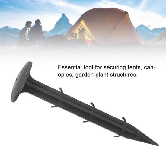 100 Piquets De Sol En Plastique 11 Cm - Pour Fixation Bâche, Toile Anti-mauvaises Herbes, Tondeuse Robot