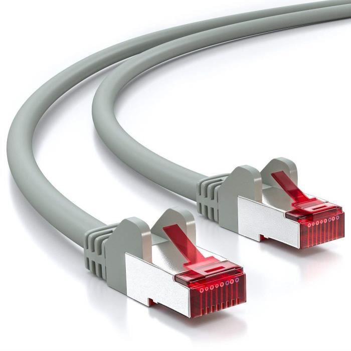 1X 30M Câble Patch Cat6 S-Ftp Pimf Blindage Cat.6 Câble Réseau Rj45