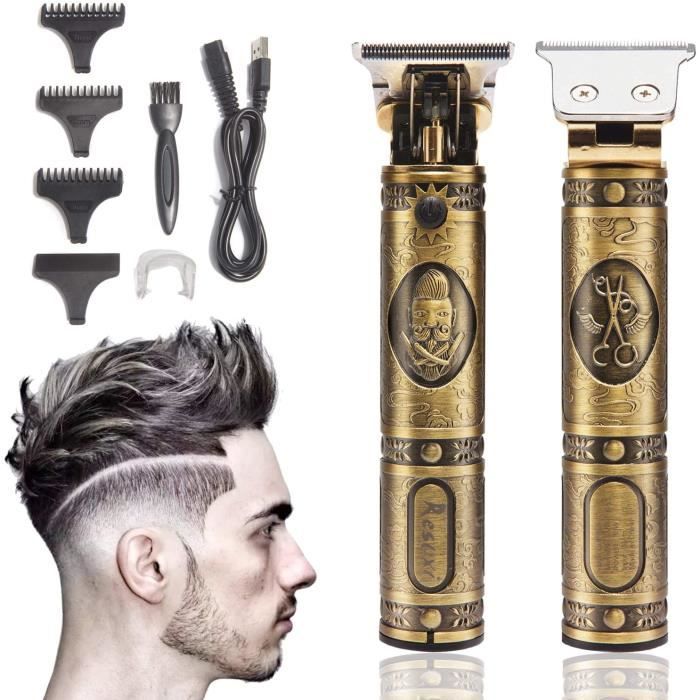Tondeuse à Cheveux Hommes, Sans Fil Tondeuse Barbe Hair Clipper Électrique Professionnel Barbe Rechargeable