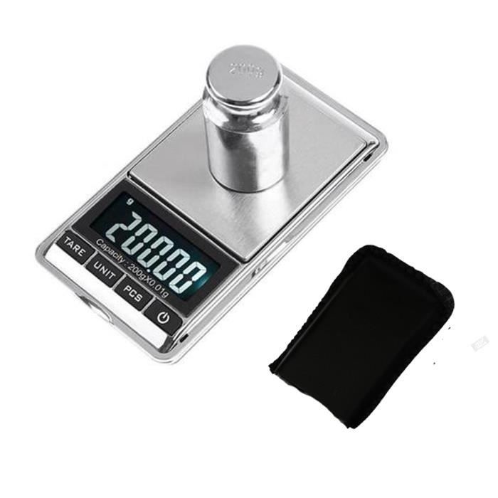 200g * 0.01g Mini balance numérique de poche Gram