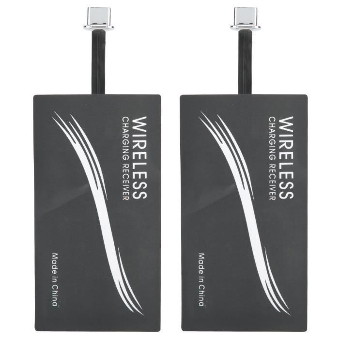XUY 2 PCS Universal Ultra Slim Type-C QI Chargeur Sans Fil Chargeur Récepteur Module, Récepteur Qi Largement Adapté Pour Type-C