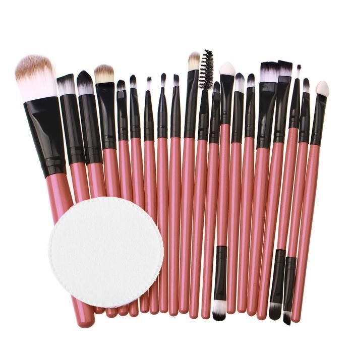 20 pcs pinceau de maquillage Set outils de maquillage Kit de toilette laine Make Up Brush Set YWS80903681A