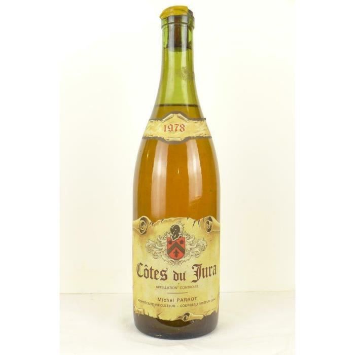 côtes du jura michel parrot (capsule cirée abîmée) blanc 1978 - jura