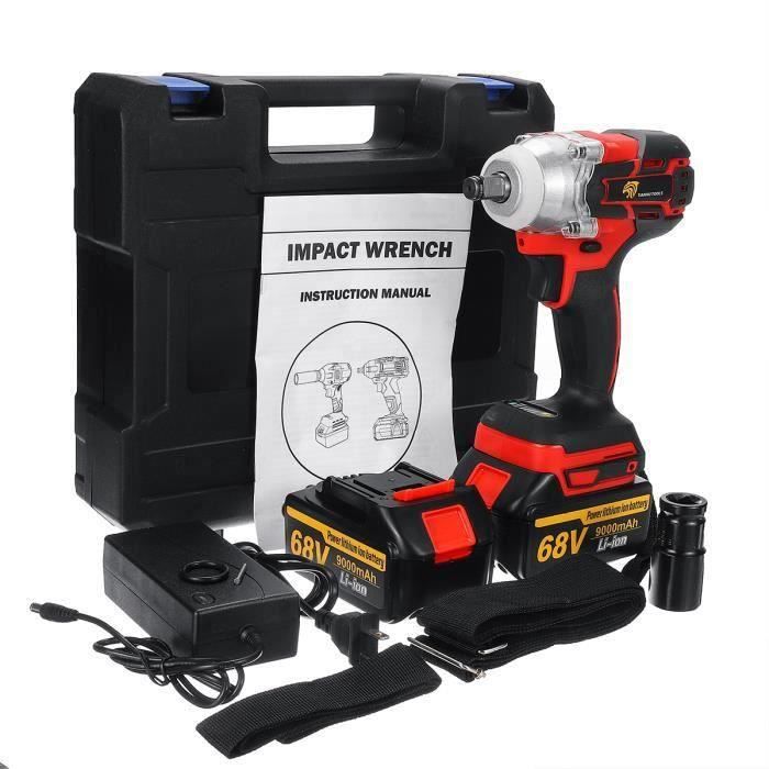 Clé à choc Sans Fil Boulonneuse visseuse 520N.m Brushless + 2x 68V 9000mAh Batterie