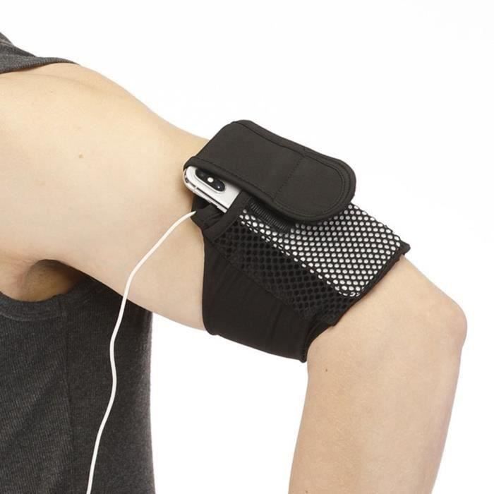 MINI pochette de téléphone de bras jogging sac porte-smartphone de bras Antichoc Anti-Collision Durable Arm Bag - noir taille S