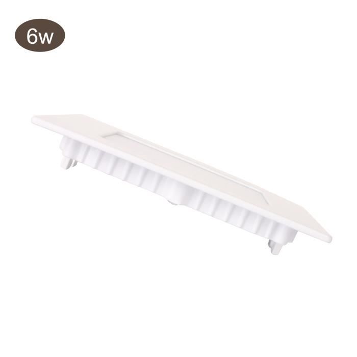 Spot LED Carré Encastrable 6W 6000K Blanc Froid Extra Plat Downlight LED Encastré 480LM 120° SMD2835 Epistar 120*25mm