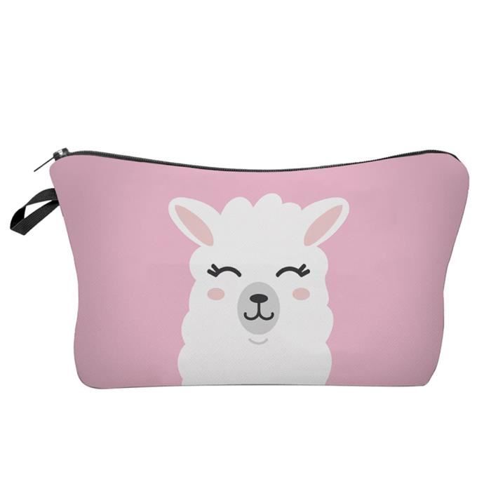 Femmes Lettres Impression Maquillage Sac Cosmétique Rangement De Toilette Voyage Sac À Main C - Biebeiata 103