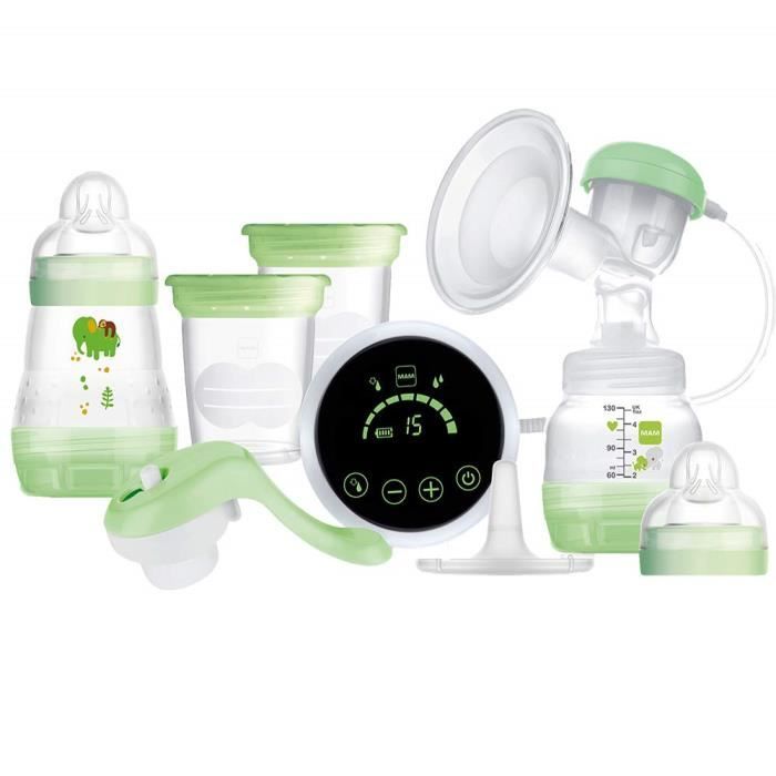 MAM 2-in-1 Single Breast Pump (Electric and Manual Use), Green