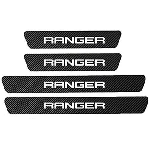 Seuil De Porte Voiture Fibre De Carbone Autocollant De Seuil De Porte Pour Ford Ranger T6 T7 T8 2004-2014,Anti-Dirty Scuff Guar A335