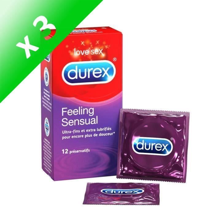 DUREX Feeling Sensual - 12 Préservatifs (Lot de 3)