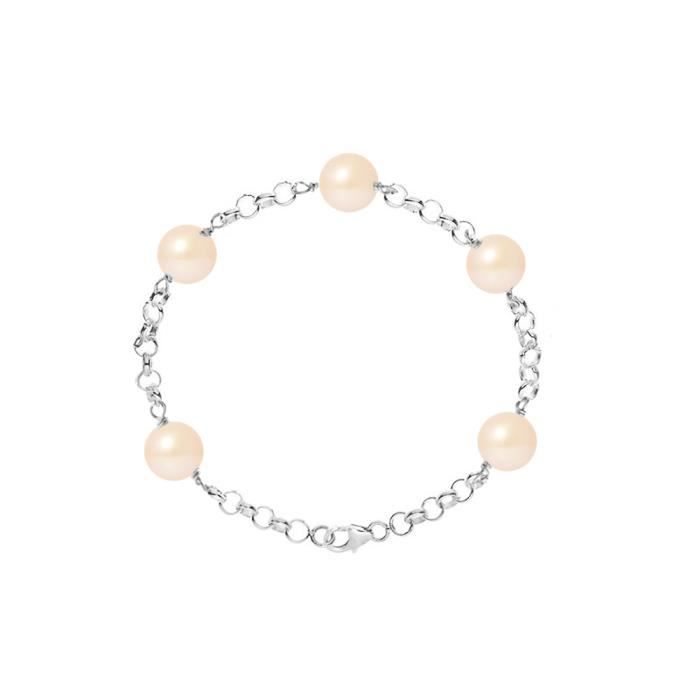 PERLINEA Bracelet Perles de Cutlure et Argent 925° Femme