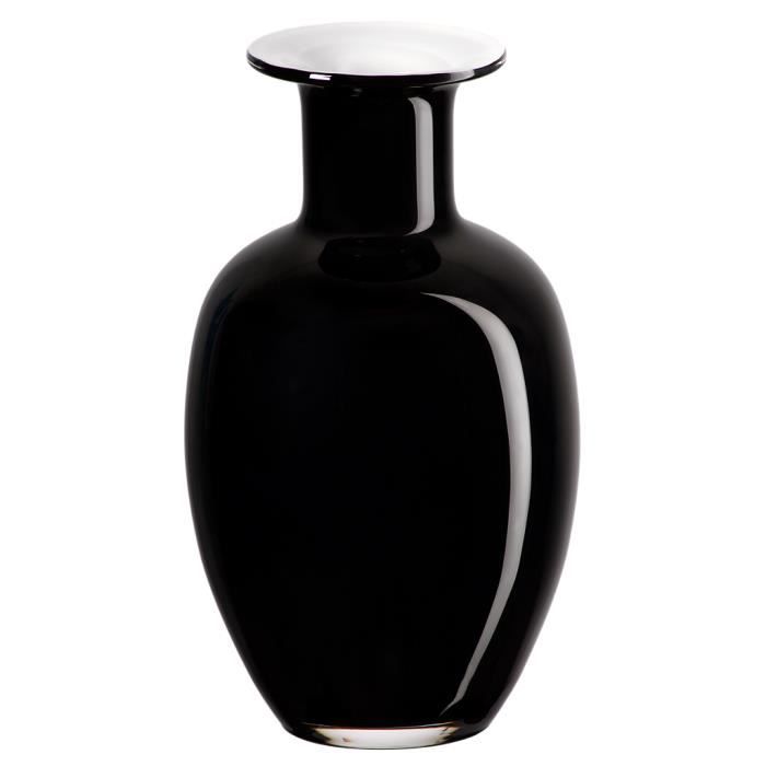 Vase, verre, -AURORA-, noir/blanc, 25 cm