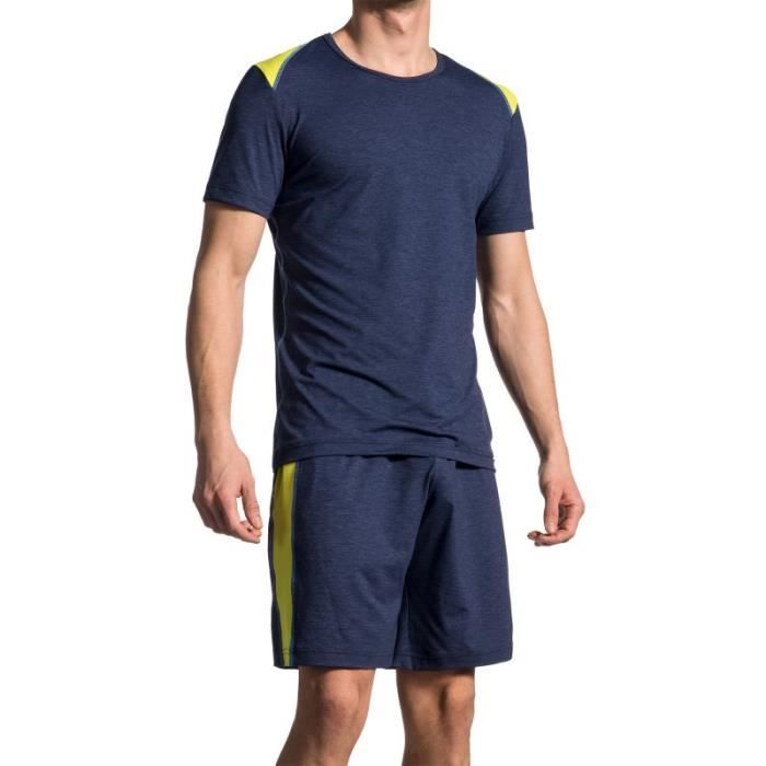 T-SHIRT DE SPORT NAVY RED1710 - OLAF BENZ - Taille - XL