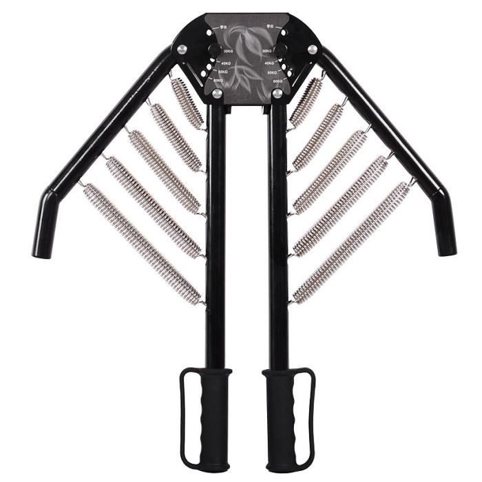Exercices de Bras 4 en 1 Coffre Twister éLectrique Extenseur Biceps EntraîNeur Blaster RéSistance RéGlable de 30 Kgs à 60 Kgs