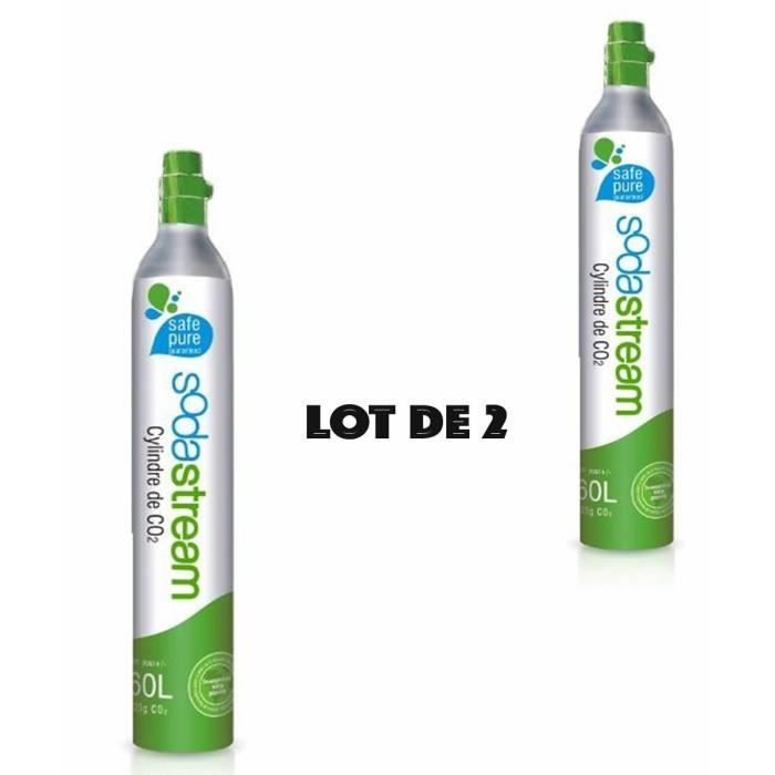 Lot de 2 RECHARGES CO2 SODASTREAM 60 L X 2