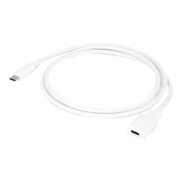 URBAN FACTORY Câble pour transfert de données - 1 m USB - pour Ordinateur Portable, Tablette - Type C Mâle USB - Type C Femelle USB