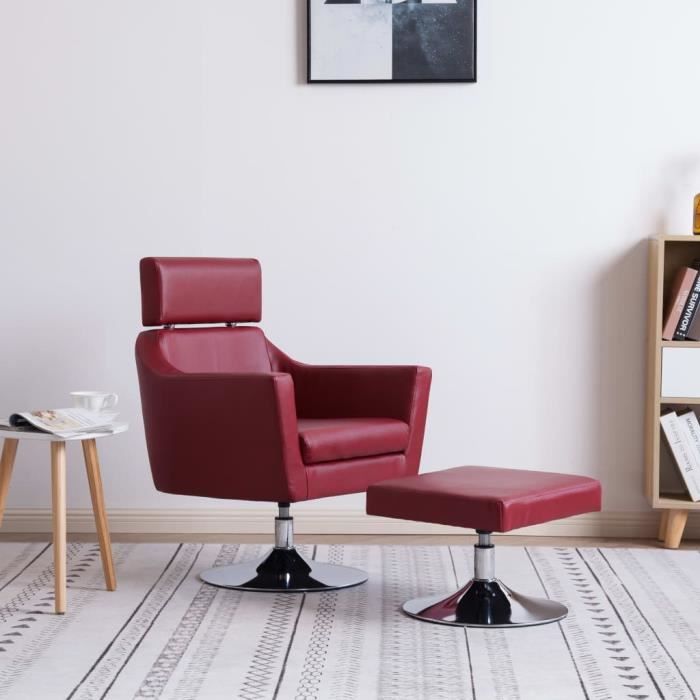 vidaXL Fauteuil TV Rouge bordeaux Similicuir Poids: 17.75