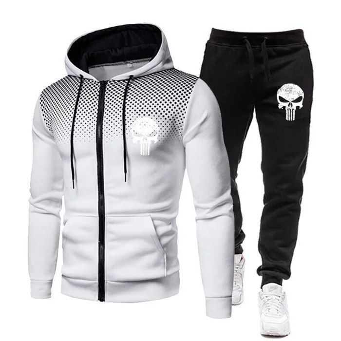 Sweat à Capuche Denim Tears Homme – Strass Couronne – Fermeture éclair Complète – Taille XL Noir