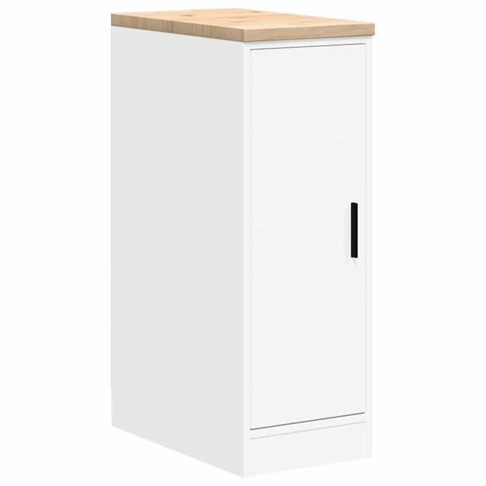 Armoire de rangement de garage - gkk - avec 1 porte en bois - blanc 30x51x85 cm bois de pin @744