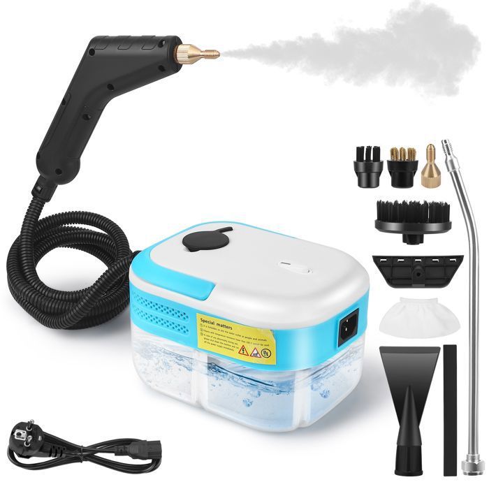 Nettoyeur Vapeur Professionnel 2500W Avec 11 Accessoires - Réservoir 1.1L, 6 Modes, Pression 3.5 Bar - Pour Sols, Carrelage, Canapés, Voiture
