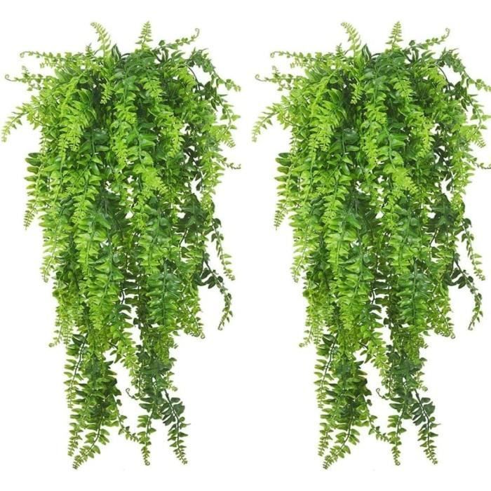 Plantes Artificielles Plantes Reptiles Artificielles Suspendues Faux Vignes Boston Escalade (lot De 2) Mu FLEUR-PLANTE ARTIFICIELLE