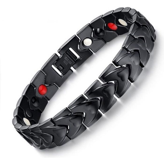 Bracelet magnétique - ION - Énergie - Titanium - Acier inoxydable - Hommes