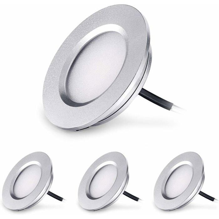 LED Spot Encastrable Extra Plat 3W 12V LED Encastré Lampe Plafonnier Rond Dimmable 240 Lumen Blanc Chaud IP44 pour Salle de bain Sa