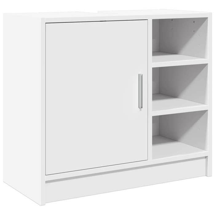 “Winter SaleTOP Meuble de lavabo de salle de bain Blanc - Armoire de lavabo blanc 63x29x55cm - bois dingénierie PRO78129