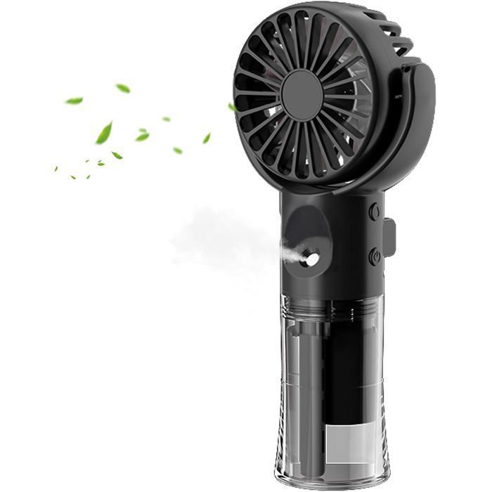 Ventilateur portable avec brumisateur - Rechargeable USB - 4 vitesses - 168 cm - Ultra silencieux - 30 dB - Risingff