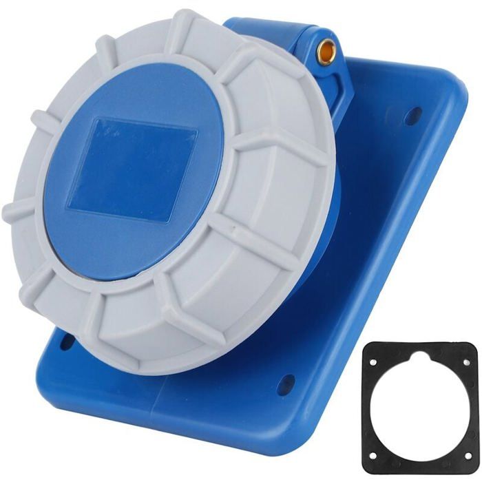 Prise De Quai 16A 220-250V Avec Joint – IP67, ABS Ignifugé, Cuivre Nickelé – Pour Bateau, Yacht, Camping-car Et Caravane