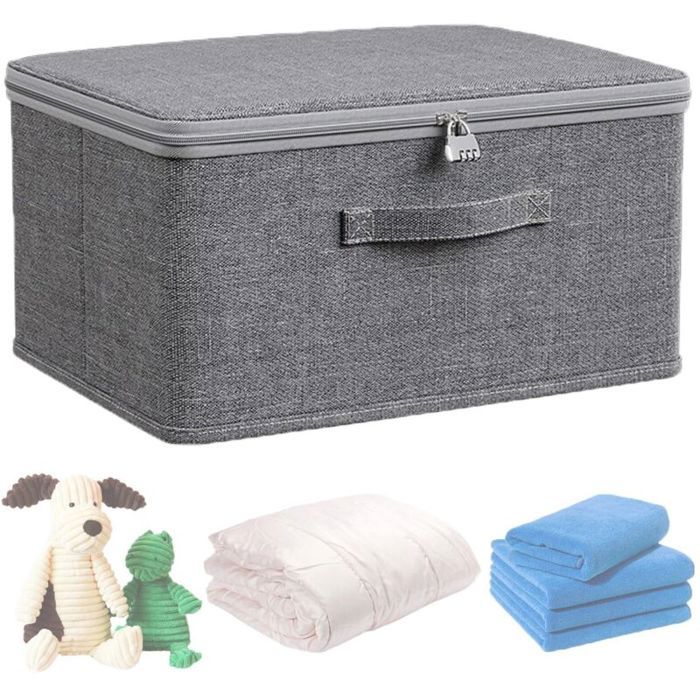 Boîte de rangement verrouillable - MHY® - 302014 cm - Fermeture à clé - Empilable - Facile à nettoyer - Lavable à leau