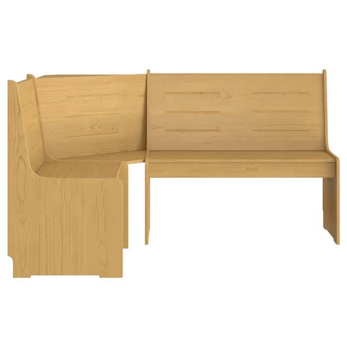 Stable&Durable - Brun - Banc dangle REINE 151 cm marron miel - bois de pin solide - Banc de cuisine & salle à manger HS588012033
