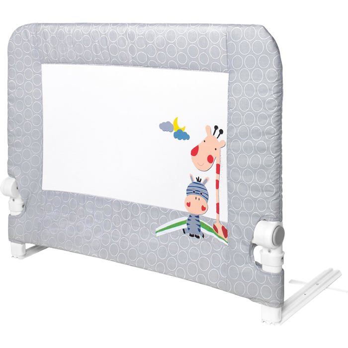 Barrière de Sécurité Enfant Lit Haute 70 cm Rabattable 90 cm Filet respirant cadre aluminium se fixe sous le matelas.18 mois-5 ans.