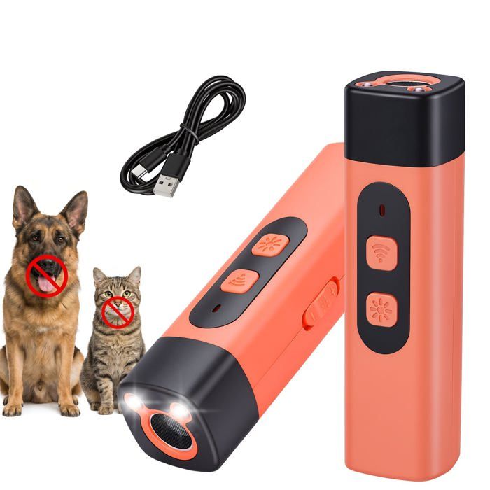 Anti-Aboiement Chien - Ultrasons Rechargeable 3 Fréquences LED Intérieur Extérieur - Accessoire Animal ALURRA