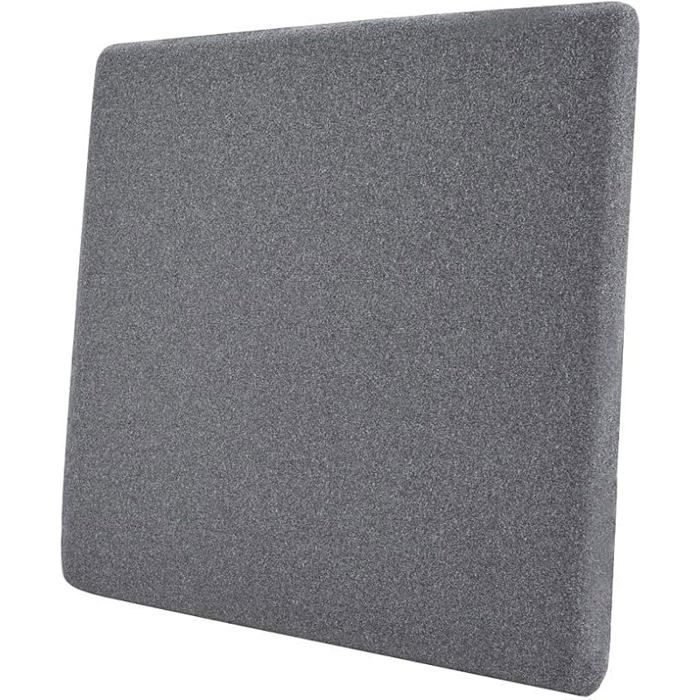 Coussin de siège en mousse à mémoire de forme Gris Carré 38 x 38 x 3 16 cm 38 x 38 x 3 16 cm Gris COUSSIN
