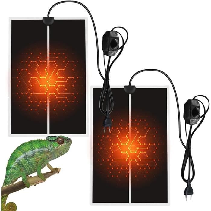 Meilleurs prix pour Tapis chauffant pour reptiles Tapis chauffant pour terrarium avec contrle de la temprature - Film chauffant rglable 7 W