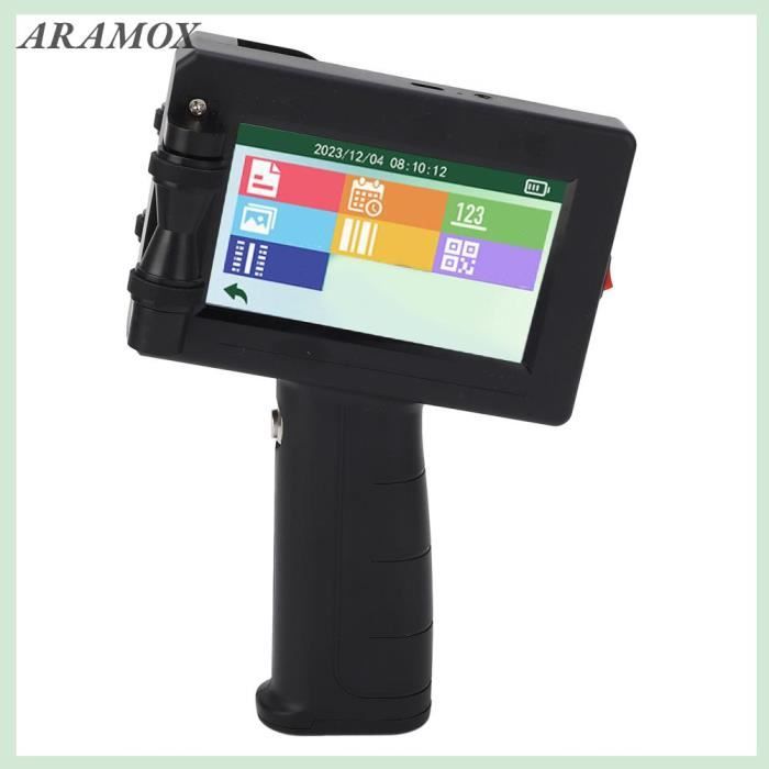 Imprimante à Jet Dencre Portable écran Tactile HD Conception Ergonomique Système RTOS pour Divers Matériaux