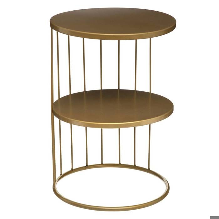 Table dappoint Kobu doré D36cm - Atmosphera Créateur dintérieur