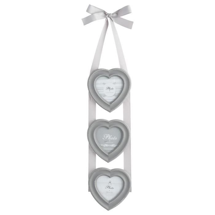 Photo porcelaine Coeur Noir et Blanc - Bord Or - Photos Coeurs