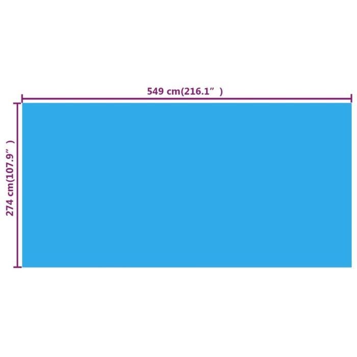 Bâche De Piscine Rectangulaire - Polyéthylène Tissé, Imperméable, Cordon Serrage (Taille 400x211 Cm) - 5