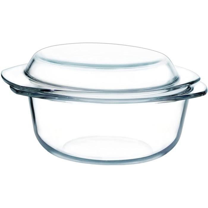 Cocotte En Verre NUTRIUPS 0,65L Avec Couvercle - Résistante Au Four Et Micro-ondes - Idéale Pour Petites Portions