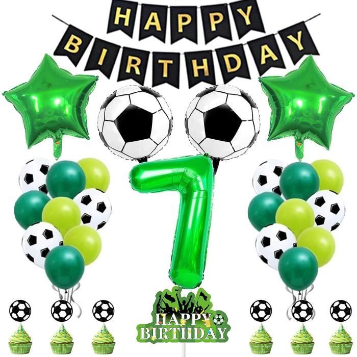 Kit Décoration Anniversaire 7 Ans (26 Pièces) - Thème Pixel/gamer, Ballons, Banderole, Sac Cadeau