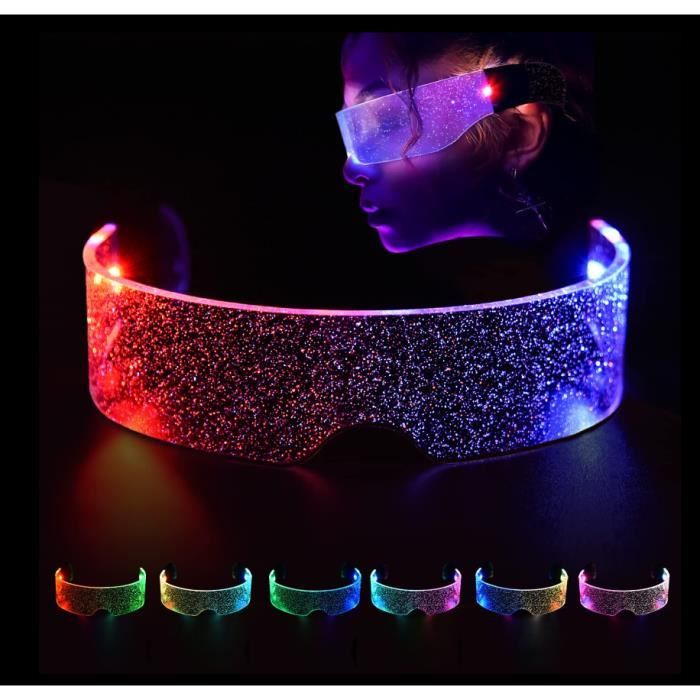 Lunettes Lumineuses Fête Rave Festival : Liv. GRATUITE Lunettes LED !