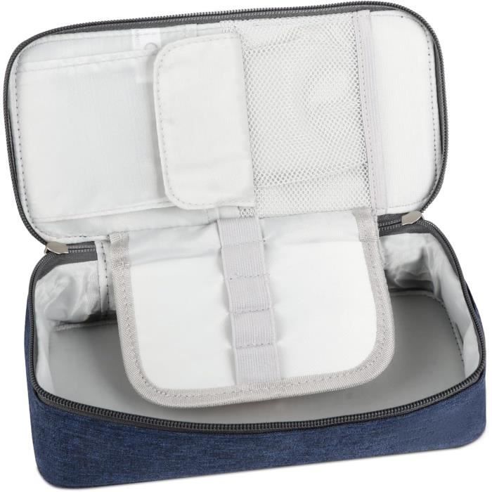 Trousse à Crayons - Rose - Grande Capacité - 3 Compartiments - Durable