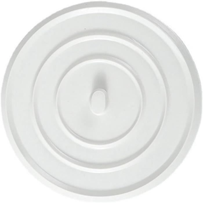 Lot De 2 Bouchons D'évier Universels - Blanc Et Noir - 7,9 Cm - Plastique Et Caoutchouc