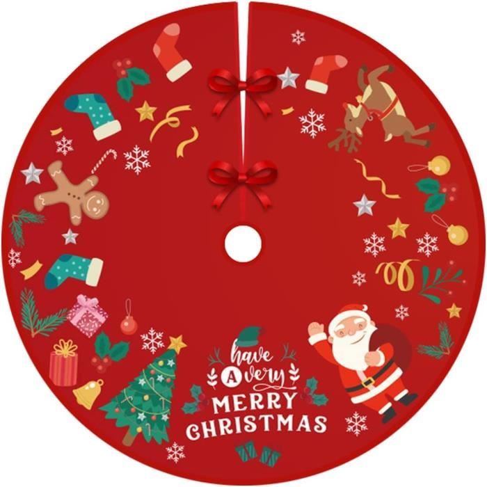Jupe De Sapin De Noël En Fausse Fourrure Blanche à Paillettes - 60 Cm - Pour Cacher Le Pied Et Décorer
