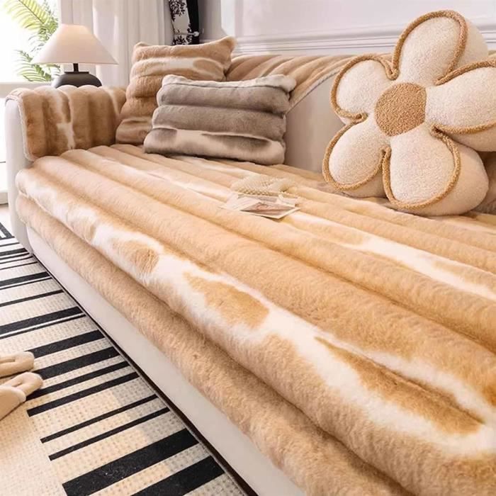 Housse De Canapé Anti-taches Matelassée - Motif Carreaux Beige Pays De Galles - Imperméable - Tailles 1 à 4 Places - 8