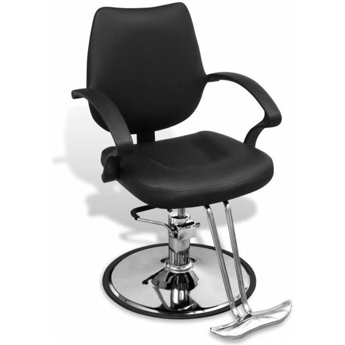Fauteuil De Barbier Siege Client Coiffure Barbe Cheveux Barber Shop En Cuir Artificiel Style Cdiscount Maison