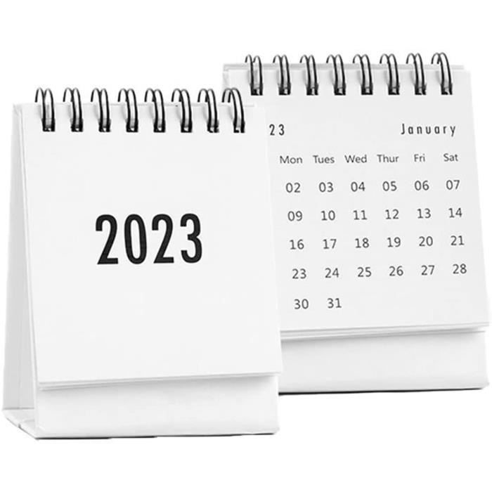 Calendrier 2023 Calendrier de bureau portable à rabat, mini calendrier de  bureau mensuel 2023, calendrier mural for A262 - Cdiscount Beaux-Arts et  Loisirs créatifs